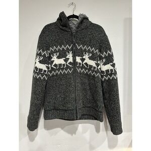 Womens Zip Cardigan Faux Fur Jacket Hooded Sweater Coat M Ijeans‎ for Buffalo